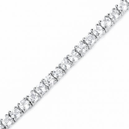 White Topaz Tennis Bracelet 4.95 Carats Sterling Silver