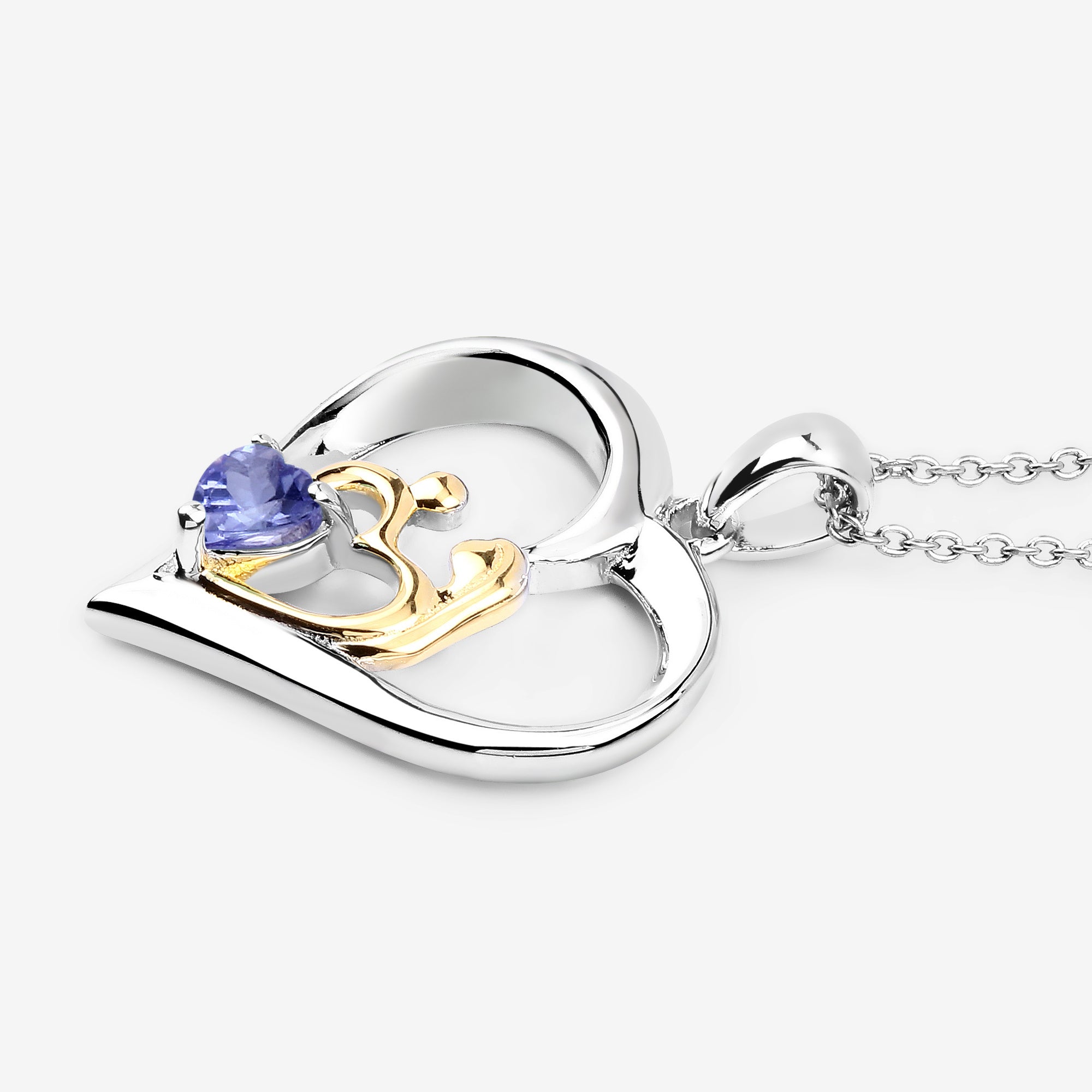 Tanzanite Mom Pendant 0.44 Carats Sterling Silver