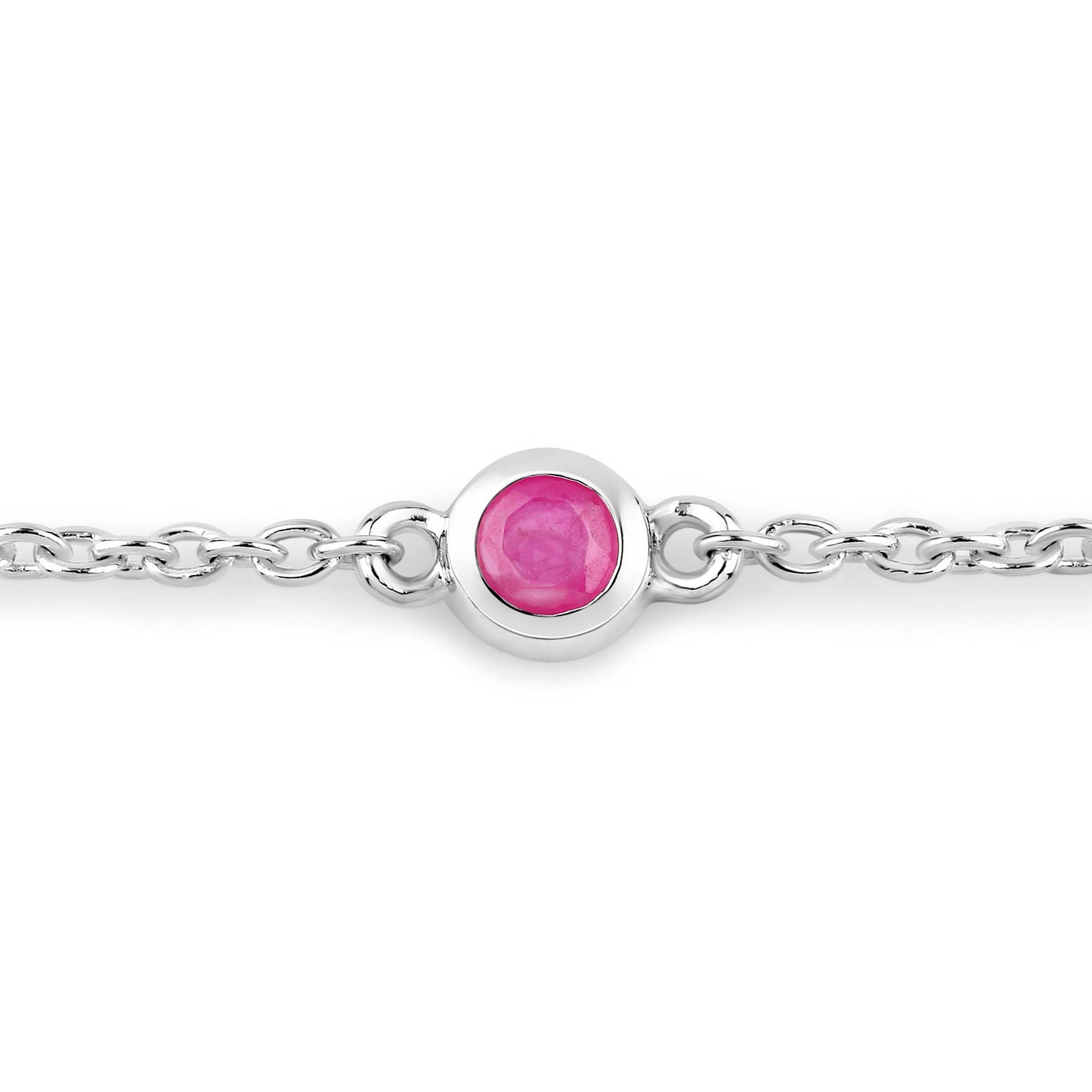 Ruby Bracelet 0.64 Carats Sterling Silver