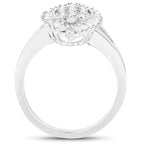 Diamond Ring 0.6 Carats Sterling Silver