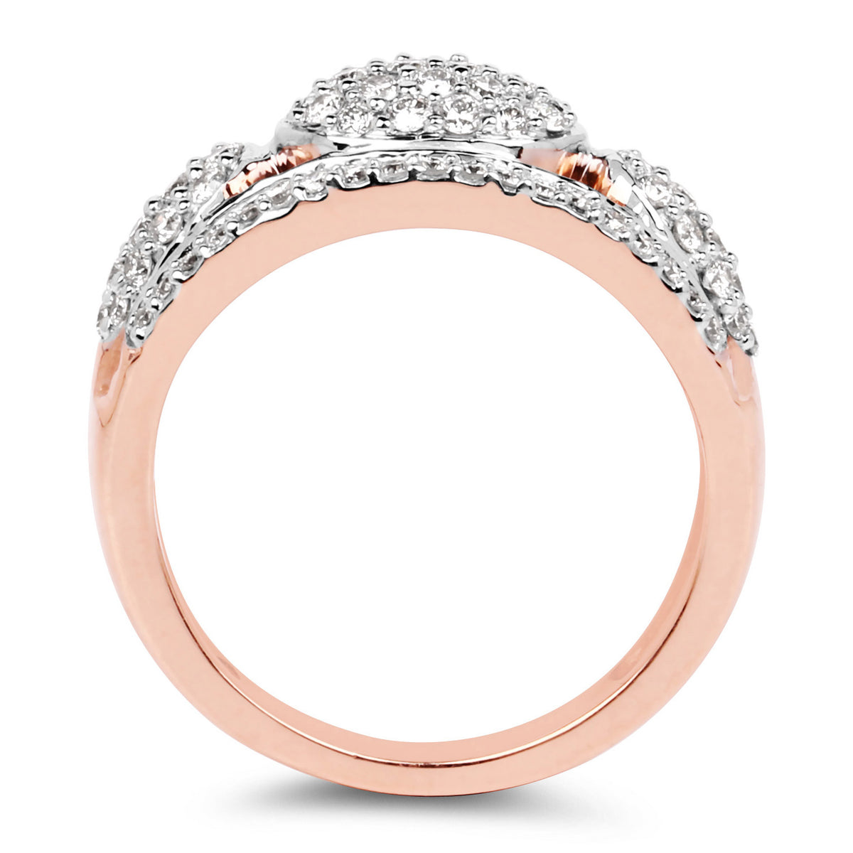 Diamond Ring 0.7 Carats 14K Rose Gold