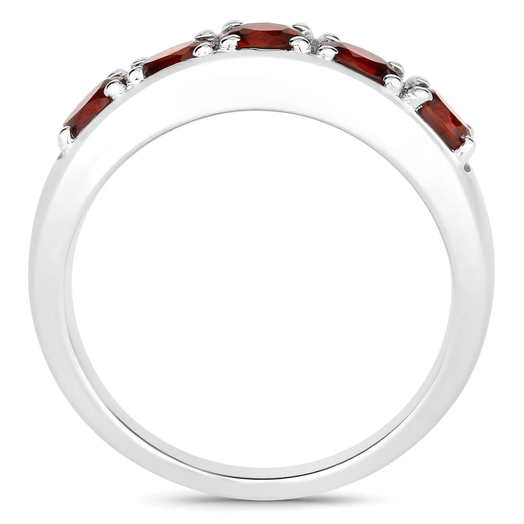 Garnet Ring 0.98 Carats Sterling Silver