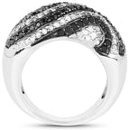 Multicolor Diamond Ring 1.24 Carats Sterling Silver