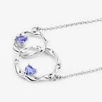 Tanzanite Heart Necklace 0.36 Carats Sterling Silver