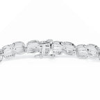 White Diamond Tennis Bracelet 0.80 Carats 14K White Gold Plated Silver