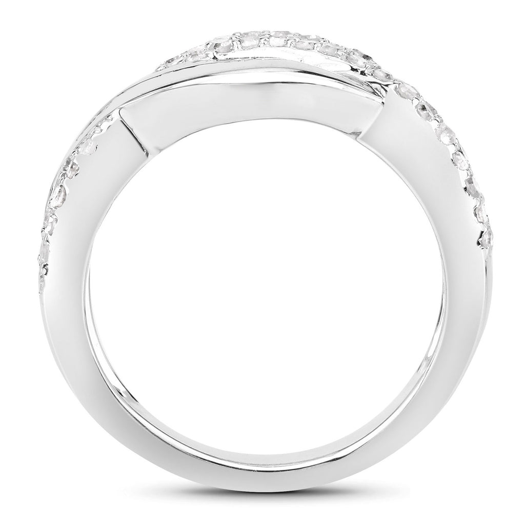 Diamond Ring 0.44 Carats Sterling Silver