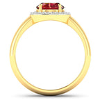 Ruby Ring With Diamonds 2.48 Carats 14K Yellow Gold