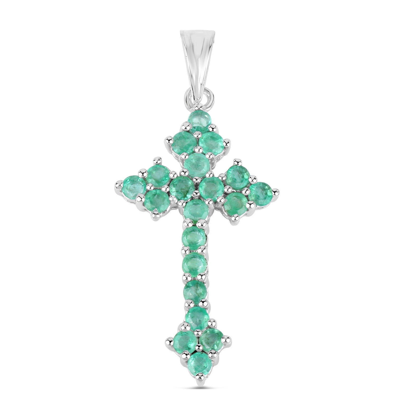 Zambian Emerald Pendant 1.98 Carats Sterling Silver