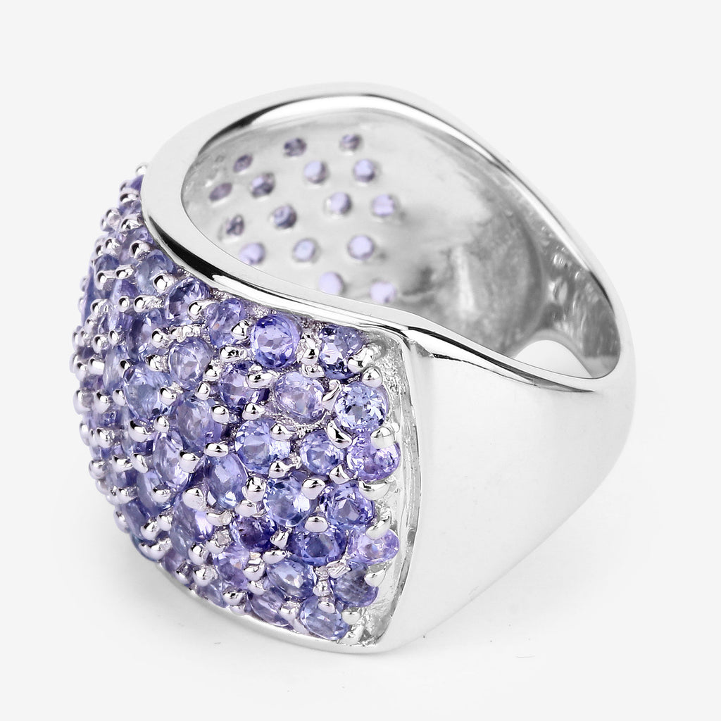 Tanzanite Ring 4.18 Carats Sterling Silver