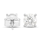 Diamond Stud Earrings 0.78 Carats 14K White Gold