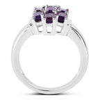 Amethyst Ring 2.78 Carats Sterling Silver