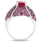 Ruby Ring 5.1 Carats Sterling Silver