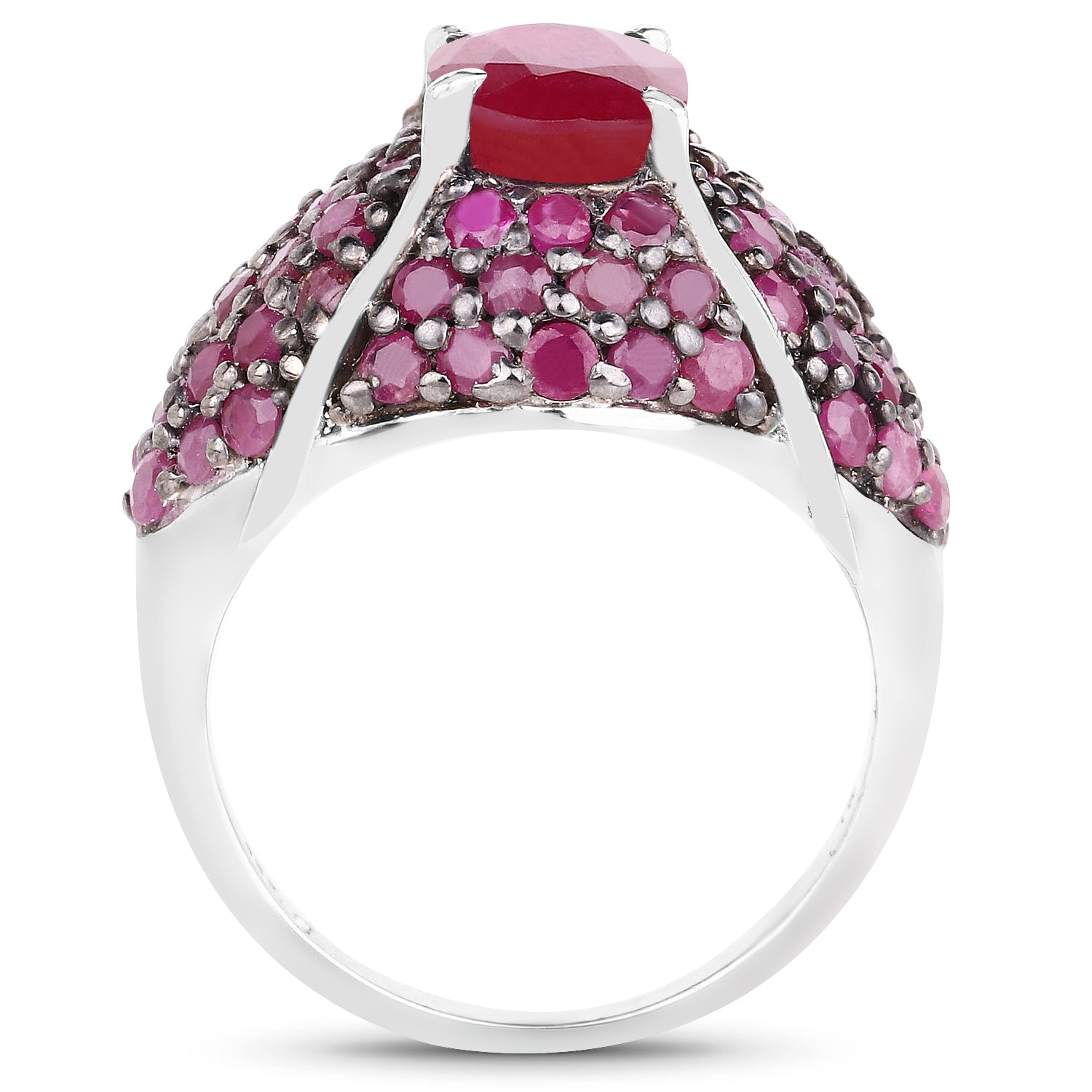 Ruby Ring 5.1 Carats Sterling Silver