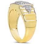 Diamond Ring 0.2 Carats Gold Plated Silver