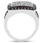 Diamond Ring 0.58 Carats Sterling Silver