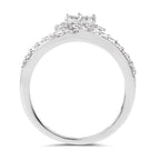 Diamond Heart Ring 0.46 Carats 14K White Gold