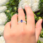 Natural Tanzanite Ring With Diamonds 0.94 Carats 10K Yellow Gold