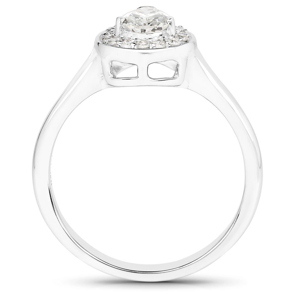 Diamond Ring 0.62 Carats 14K White Gold