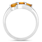 Citrine Ring 0.68 Carats Sterling Silver