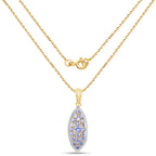 Tanzanite Pendant 1.52 Carats Gold Plated Silver
