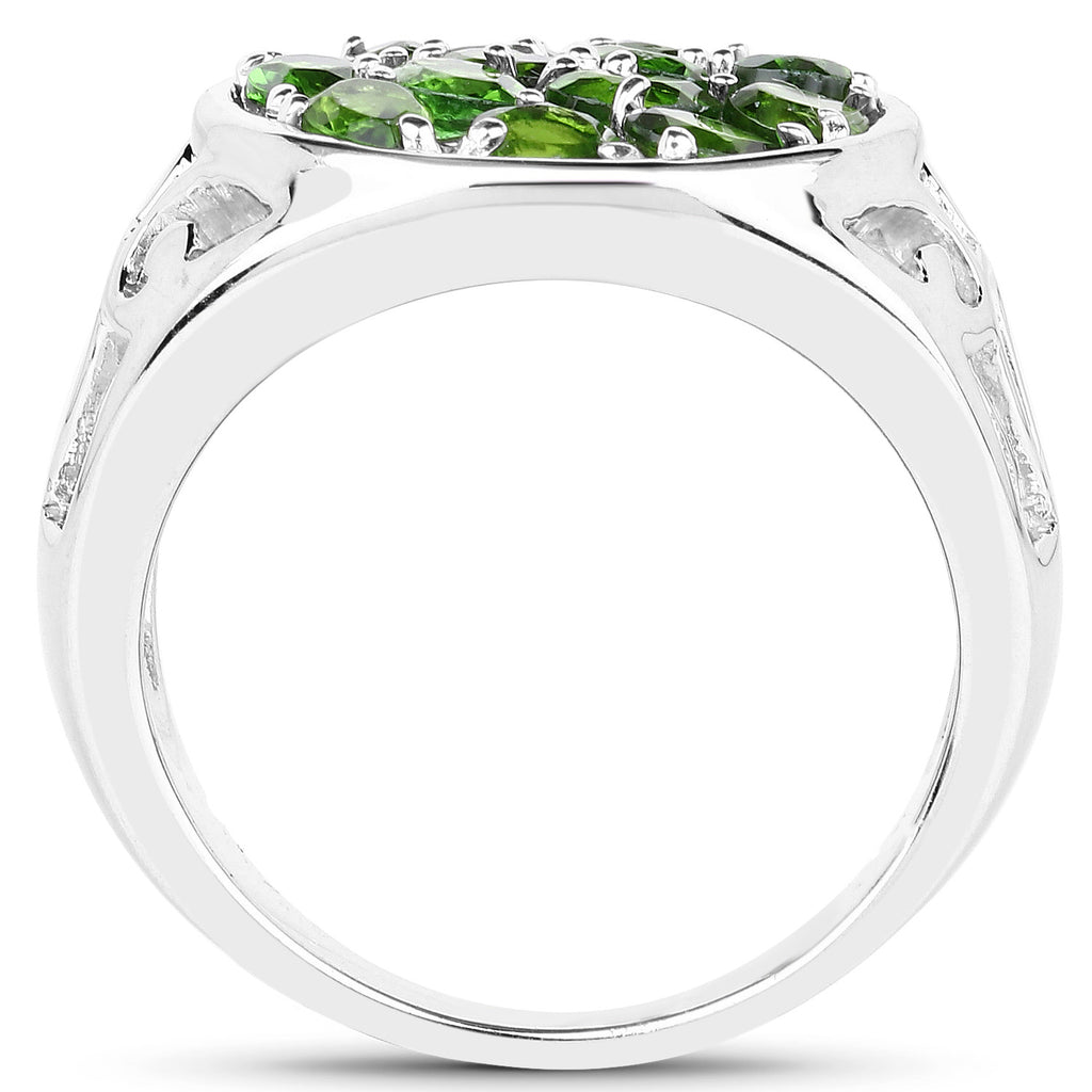 Chrome Diopside Ring 2.2 Carats Sterling Silver