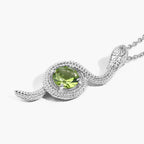 Peridot Snake Pendant 0.78 Carats Sterling Silver