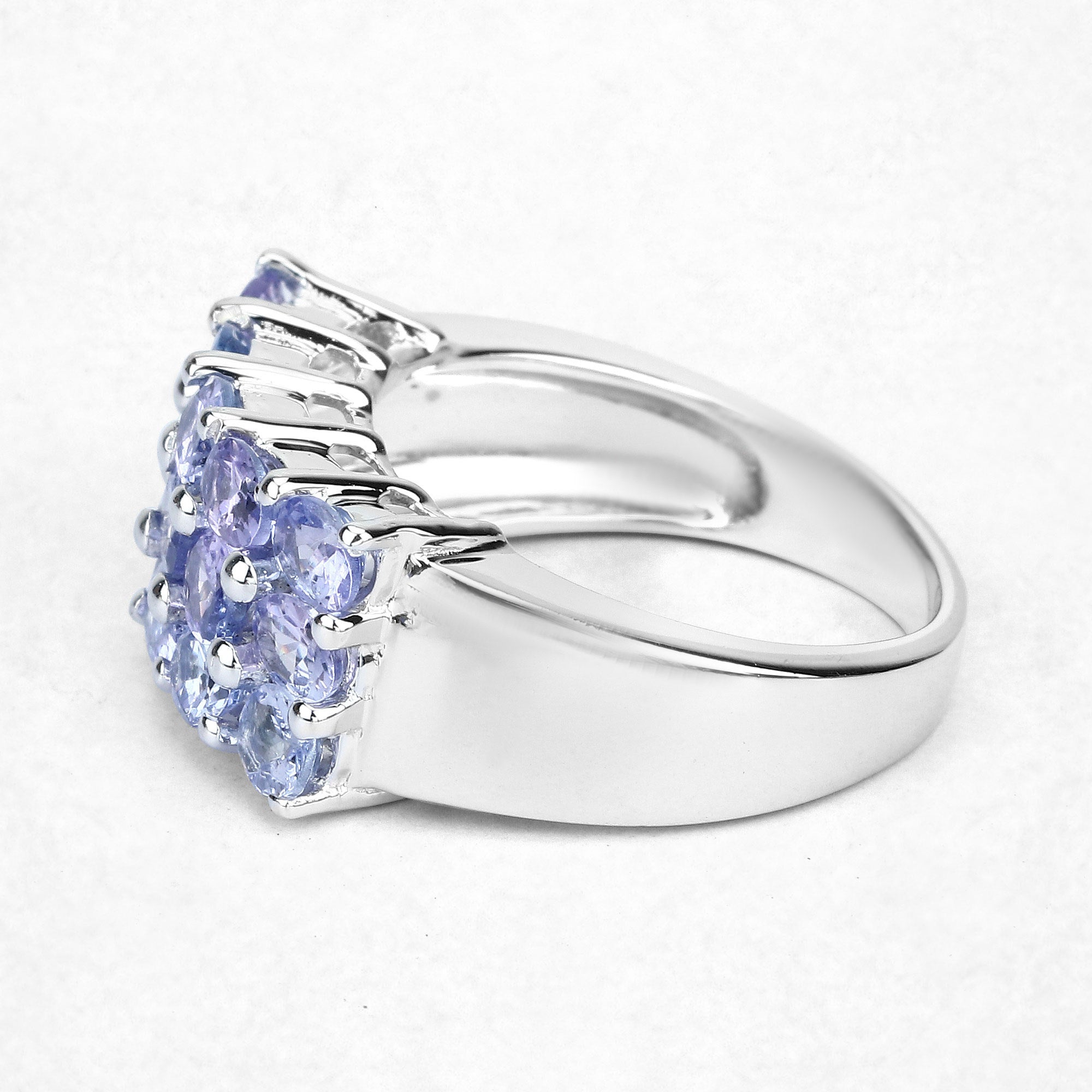 Tanzanite Ring 2.54 Carats Sterling Silver