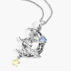 Blue Topaz Witch Pendant 0.34 Carats Sterling Silver