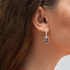 Garnet Earrings 2.56 Carats Sterling Silver