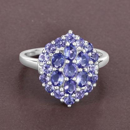Tanzanite Ring 2.28 Carats Sterling Silver