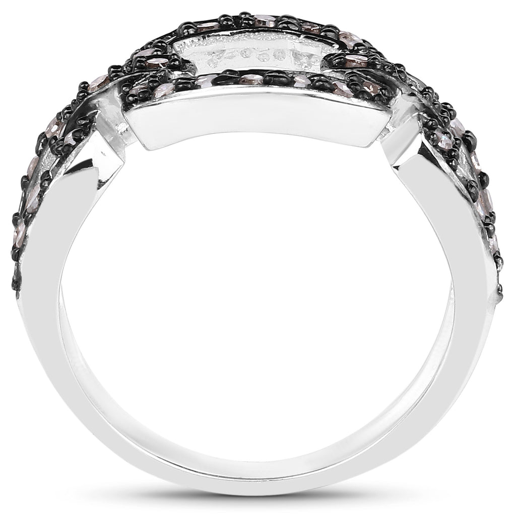 Champagne Diamond Ring 0.3 Carats Sterling Silver