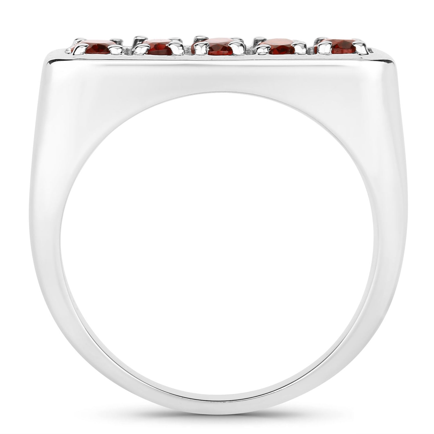 Garnet Ring 0.98 Carats Sterling Silver