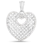 Diamond Pendant 0.5 Carats Sterling Silver
