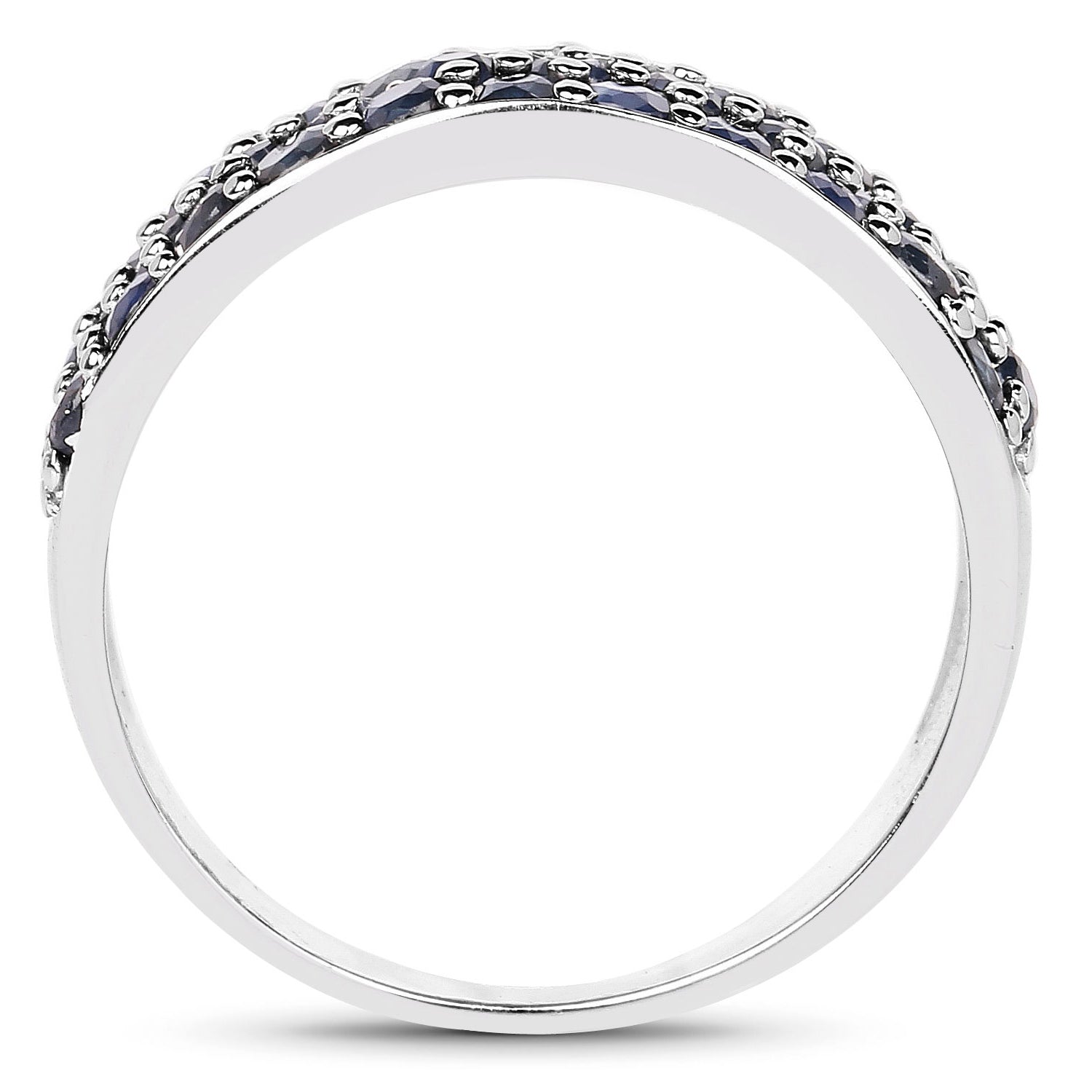 Blue Sapphire Ring 1.68 Carats Sterling Silver