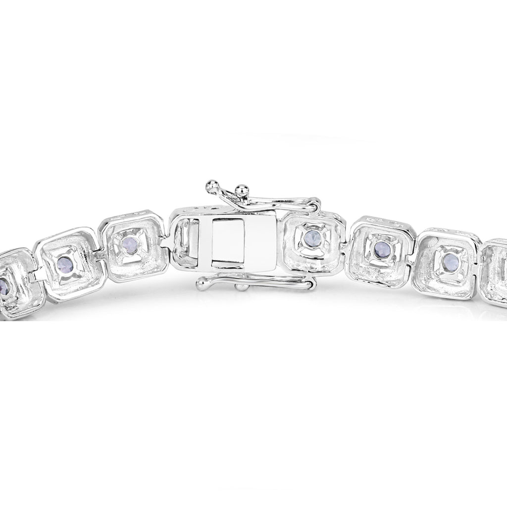 Tanzanite Tennis Bracelet 2.38 Carats Sterling Silver
