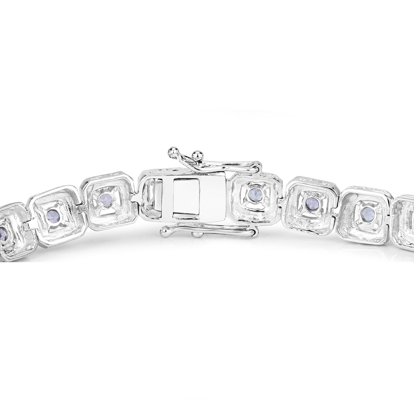 Tanzanite Tennis Bracelet 2.38 Carats Sterling Silver
