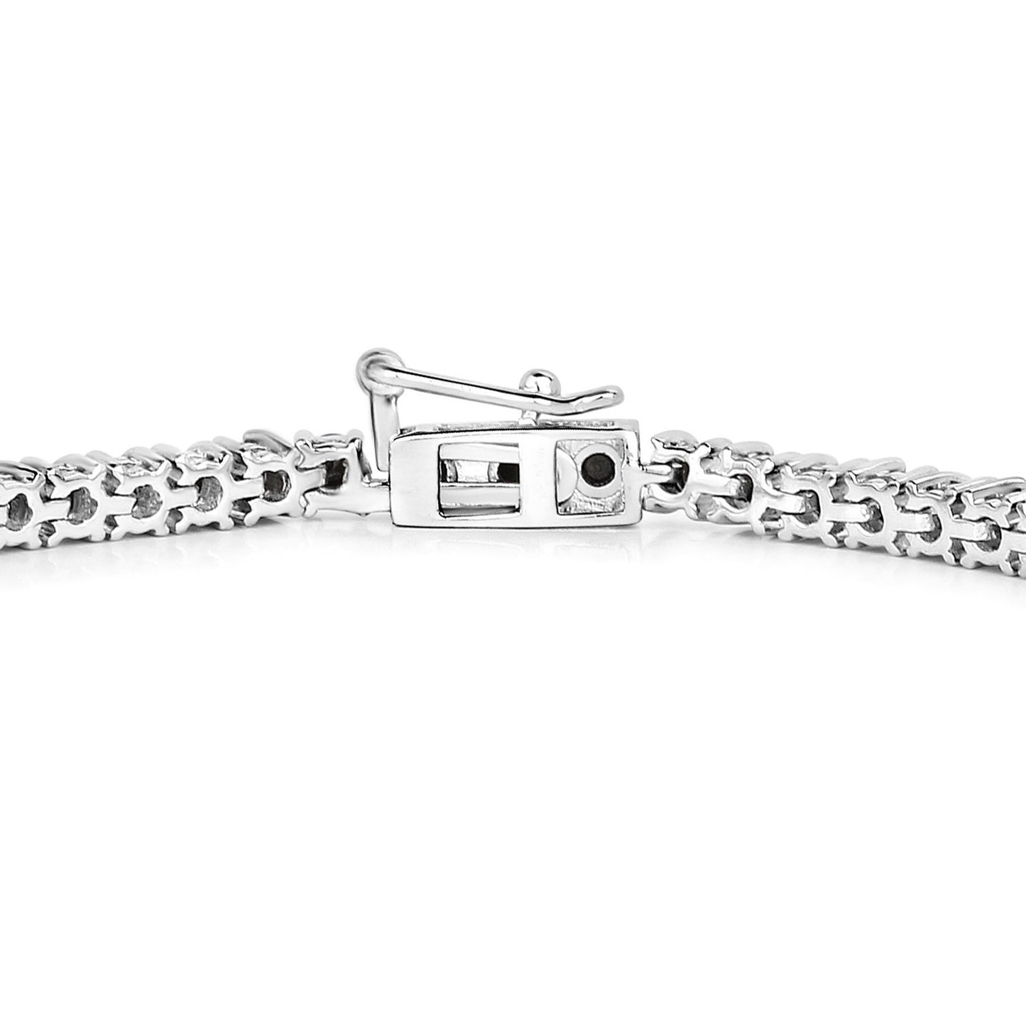 Black Diamond Tennis Bracelet 3.15 Carats Sterling Silver