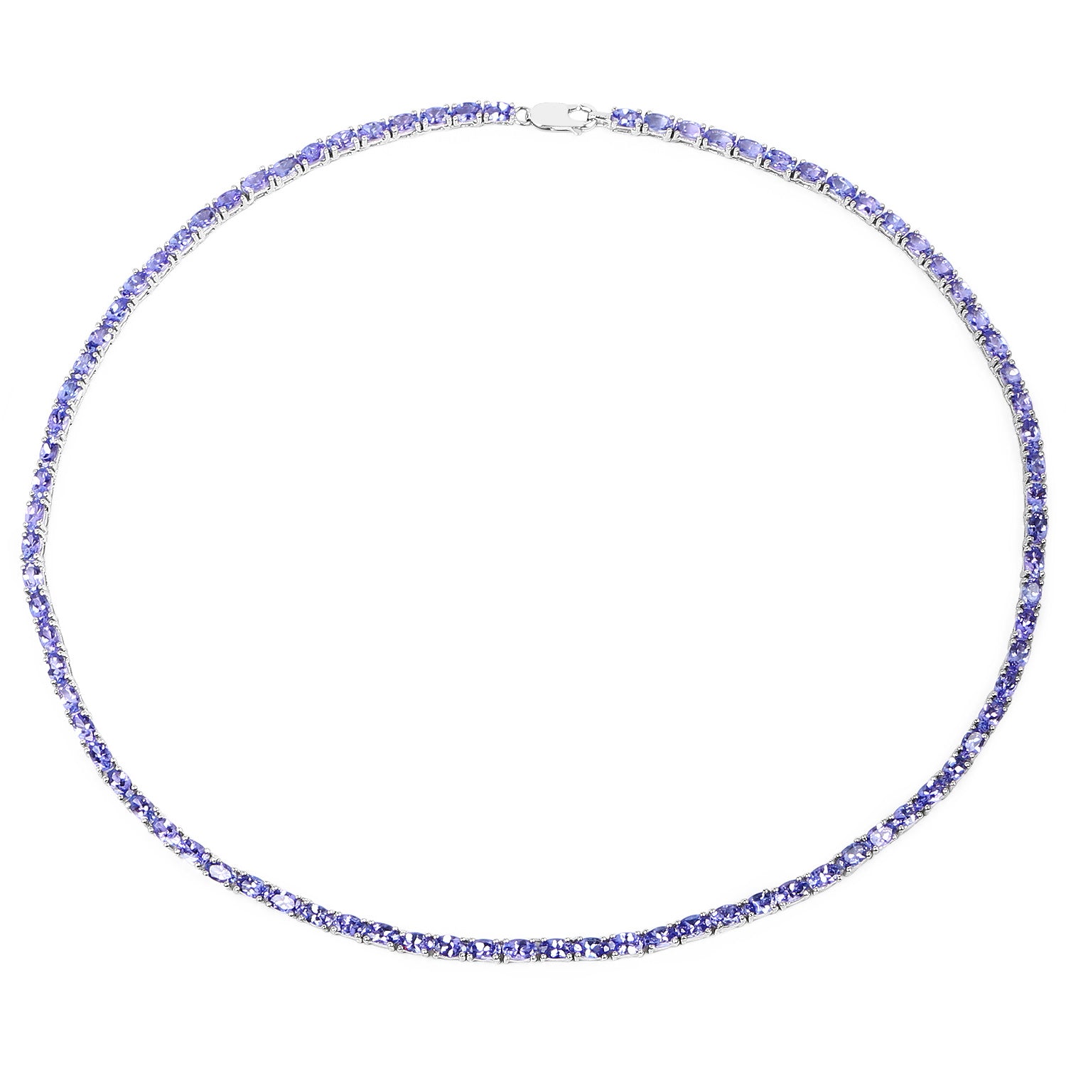 Tanzanite Necklace 21.4 Carats Sterling Silver