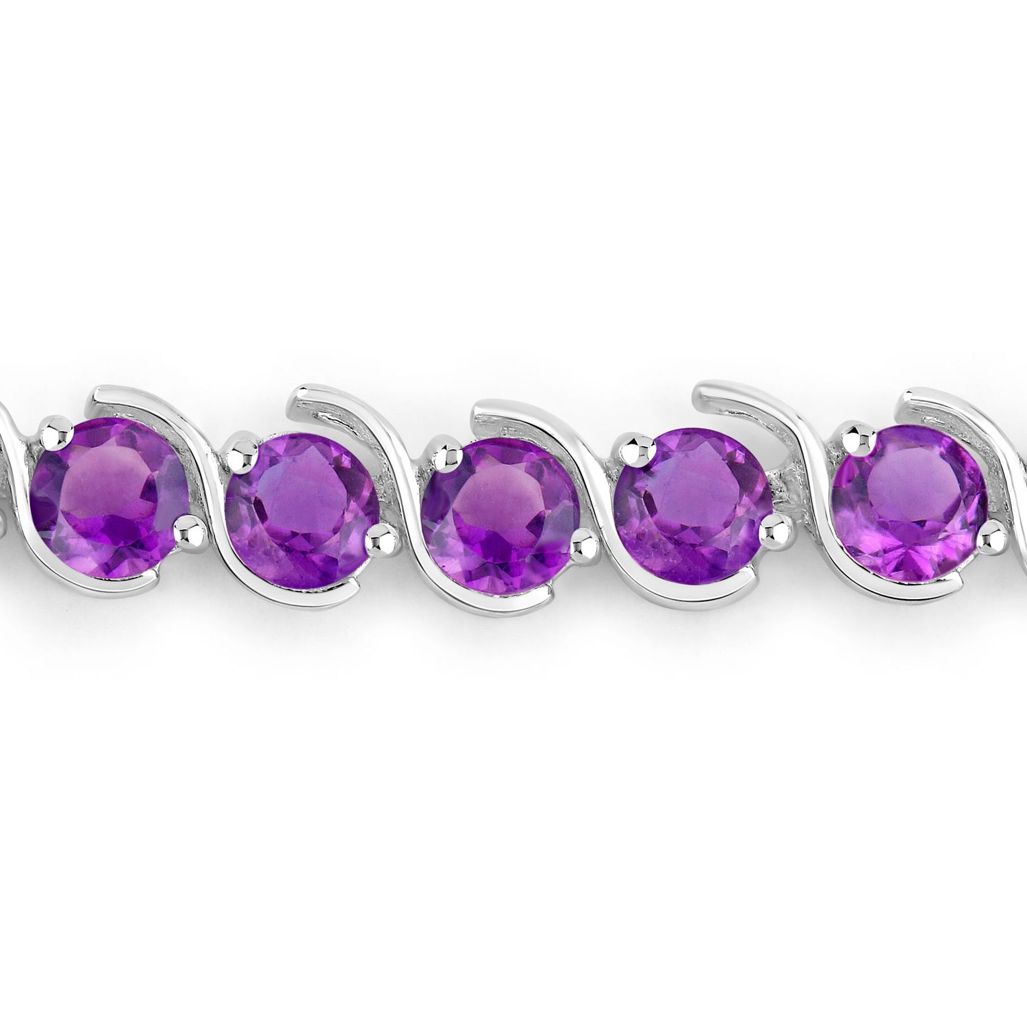 Amethyst Bracelet 2.62 Carats Sterling Silver
