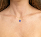 Tanzanite Pendant Necklace Diamonds 3.9 Carats 14K Yellow Gold