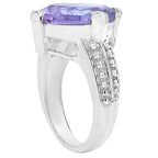Amethyst Ring 10.2 Carats Sterling Silver