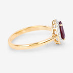 Ruby Ring With Diamonds 1.28 Carats 14K Yellow Gold