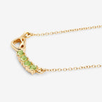 Peridot Heart Necklace 0.26 Carats Gold Plated Silver
