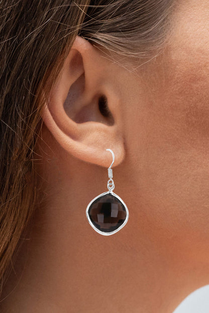 Smoky Quartz Earrings 22.7 Carats Sterling Silver