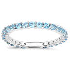 Swiss Blue Topaz Ring 0.92 Carats Sterling Silver