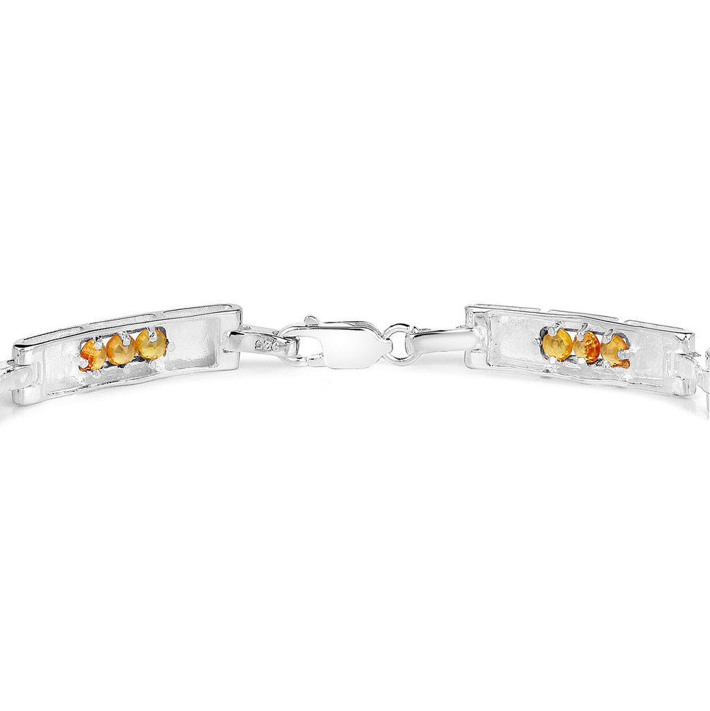 Yellow Sapphire Tennis Bracelet 2.5 Carats Sterling Silver