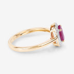 Ruby Ring With Diamonds 1.02 Carats 14K Yellow Gold
