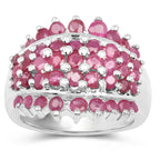 Ruby Ring 2.62 Carats Sterling Silver