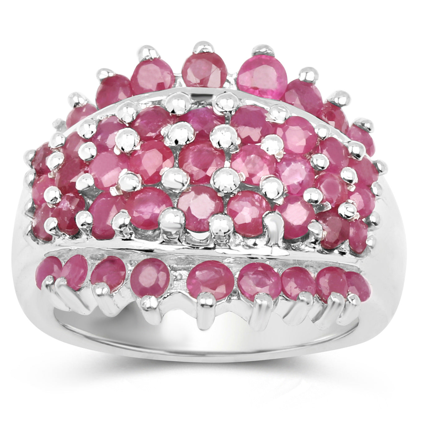 Ruby Ring 2.62 Carats Sterling Silver