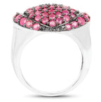 Ruby Ring 3.3 Carats Sterling Silver